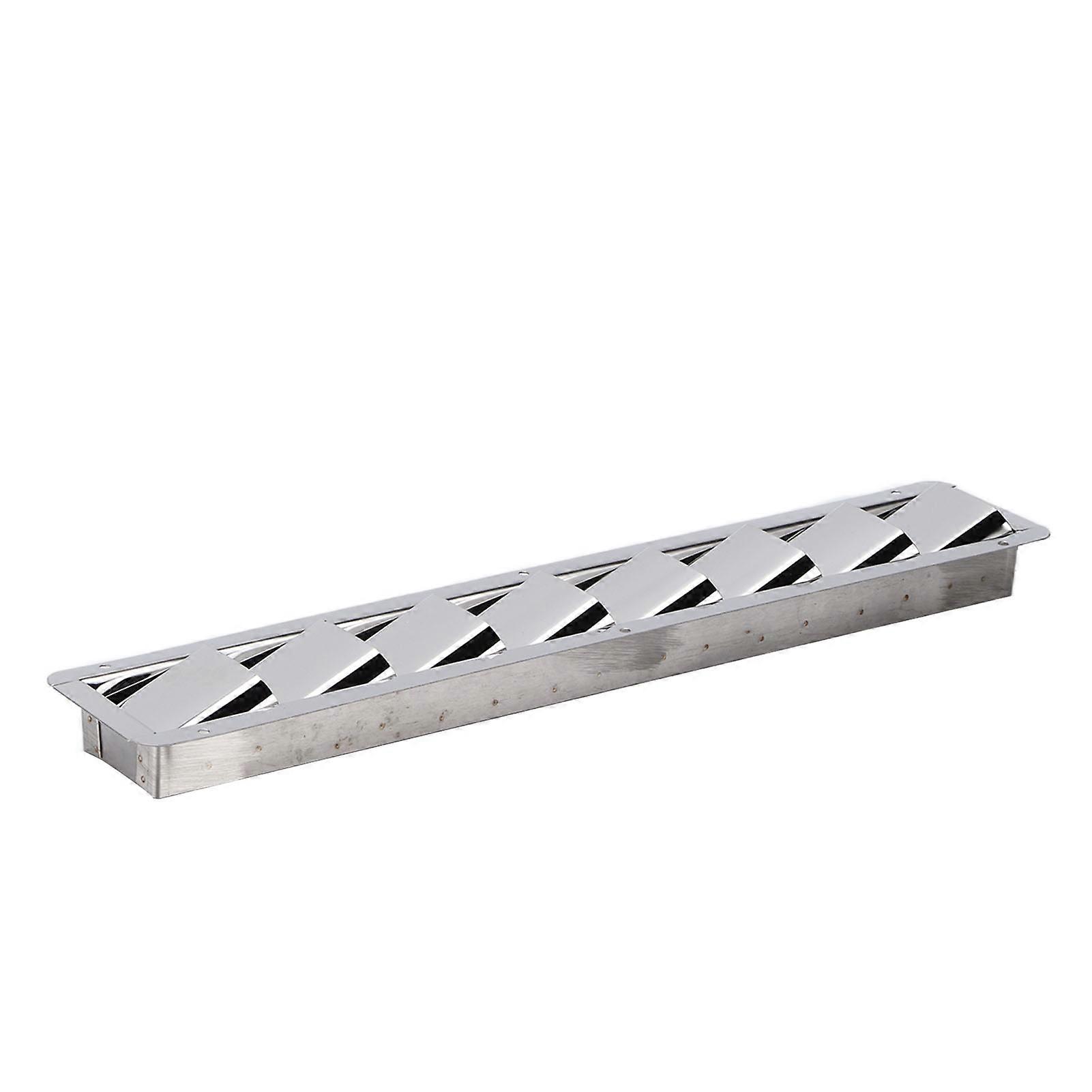 Grille d'aération marine oblongue en acier inoxydable à 8 fentes pour volets de bateau
