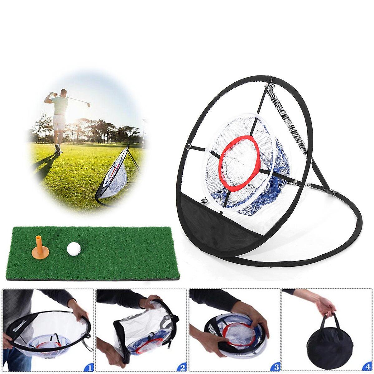 Golf Chipping Net Folding Mini Golf Training Net Swing Pitching Net Outdoor Sport With Golf Mat