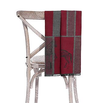 Veeki Men's Scarf Winter Simple Horse ScarfRed