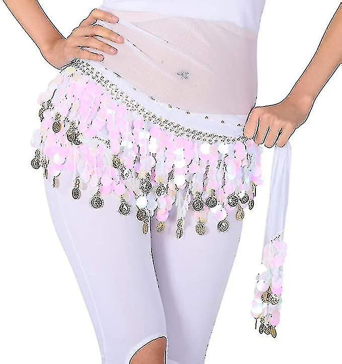 Bling Sequins Belly Dance Hip Scarf & Skirt Set
