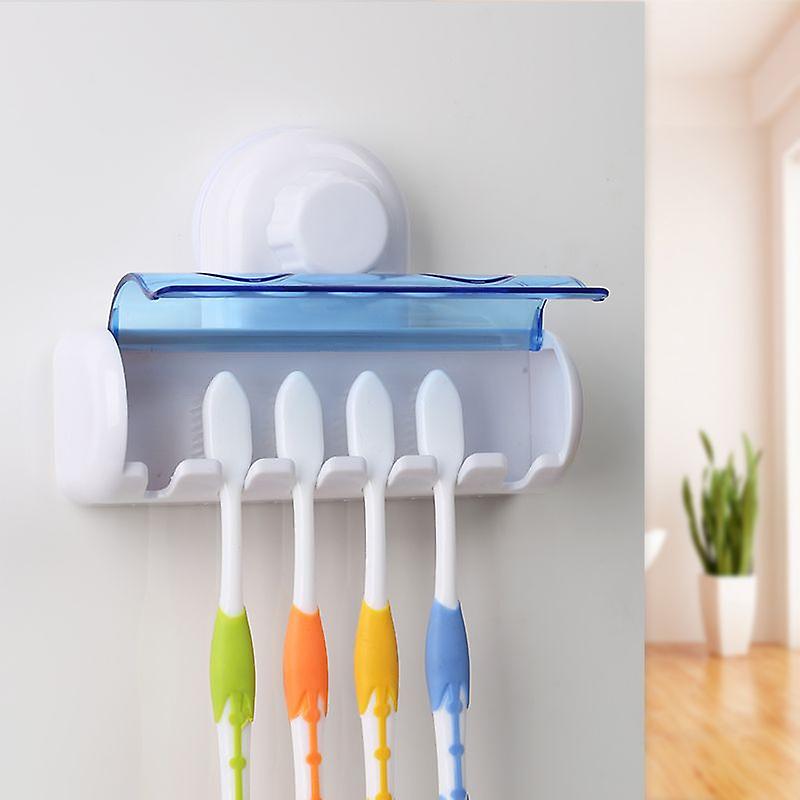 Toothbrush Rack Plastic Suction Cup Toothbrush Holding Shelf for Bathroom