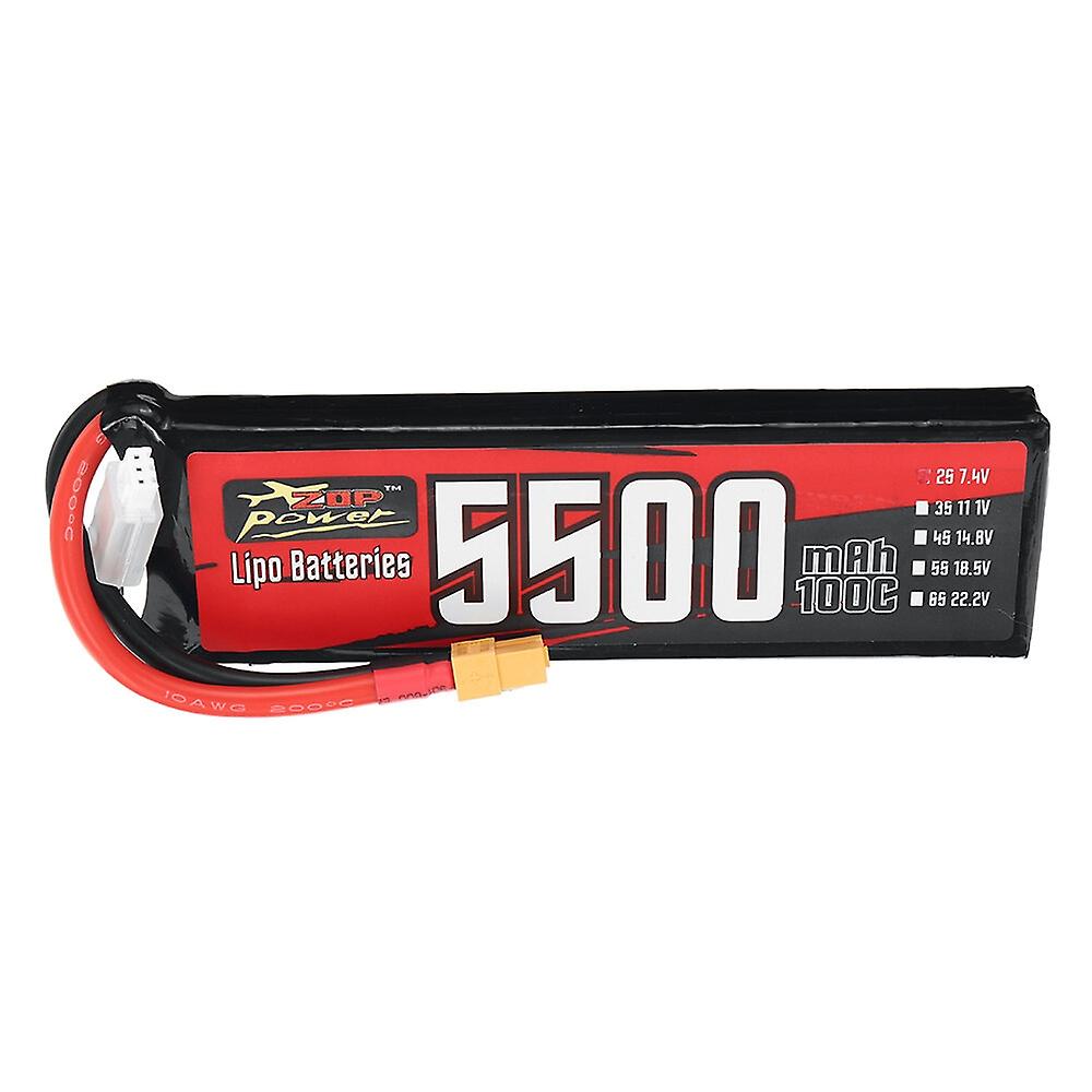 ZOP Power 7.4V 5500mAh 100C 2S 37Wh LiPo Battery XT60 Plug for RC Drone