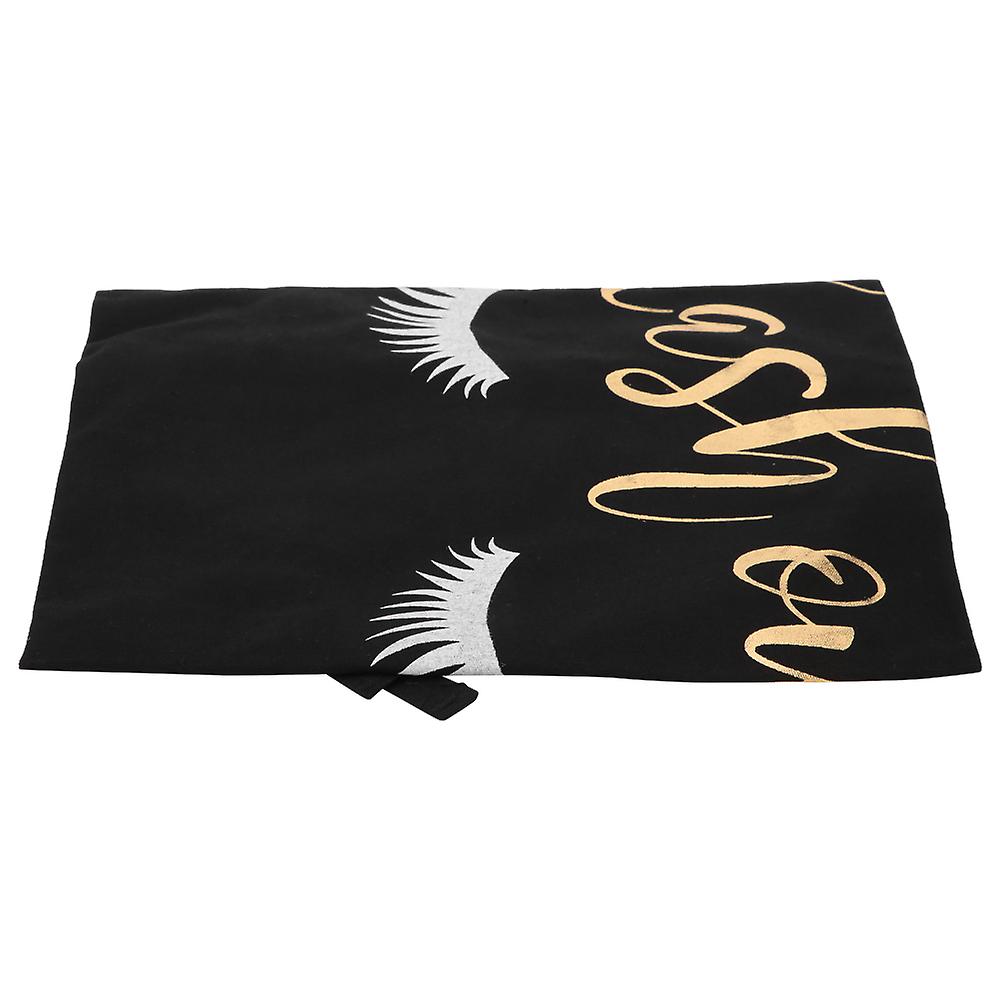 Eyelashes Gold Blocking Cooking Baking Apron for Home Kitchen Cafes Black
