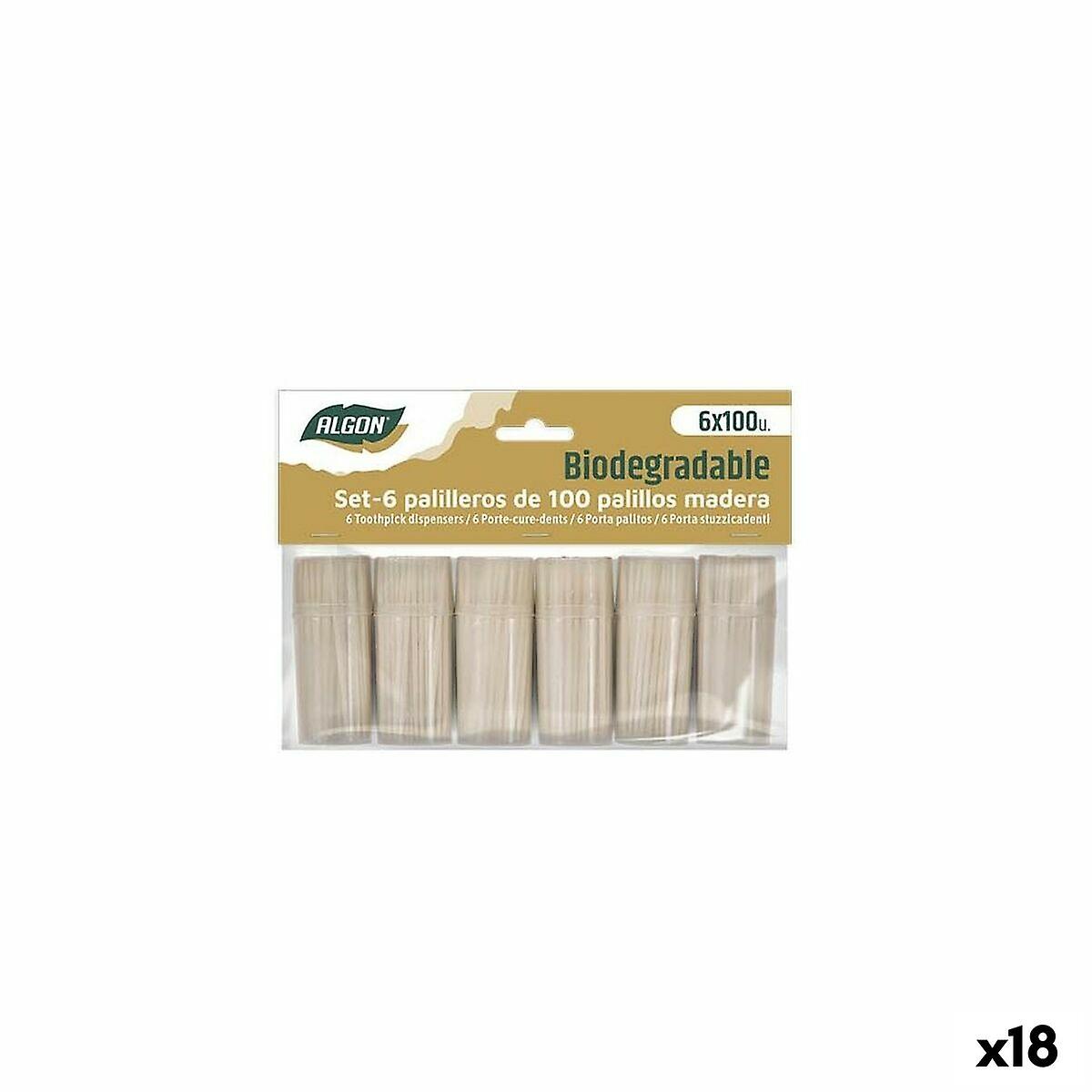 Toothpick Algon Wood 600 Pieces (18 Quantity)
