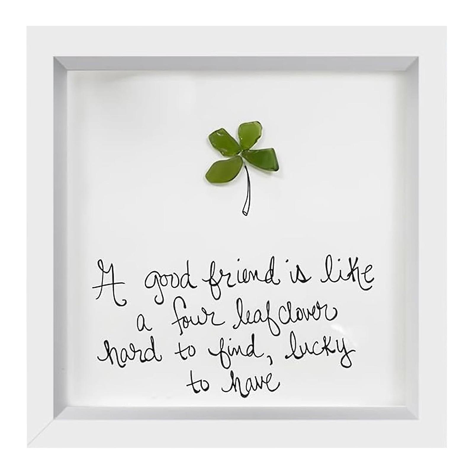 Hand-made Sea Glass Artwork Simple Wall Decorative Wood Framed Sign for Living Room Bedroom