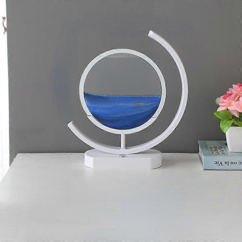 Manchalk Led Sandscape Moving Sand Art Frame Table Lamp Chargable In Motion Display Flowing Night Li