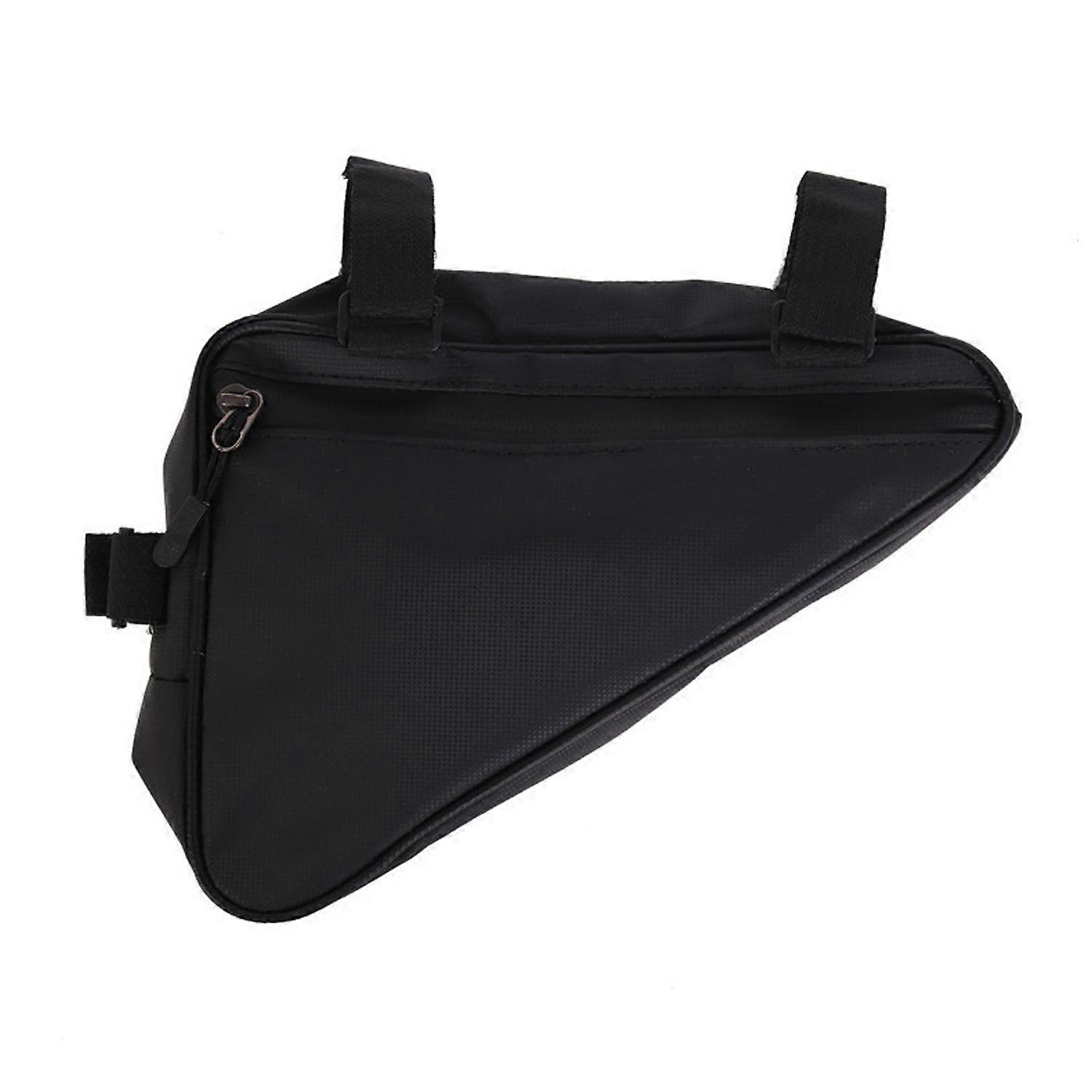 Black mountain bike bag, triangle bag