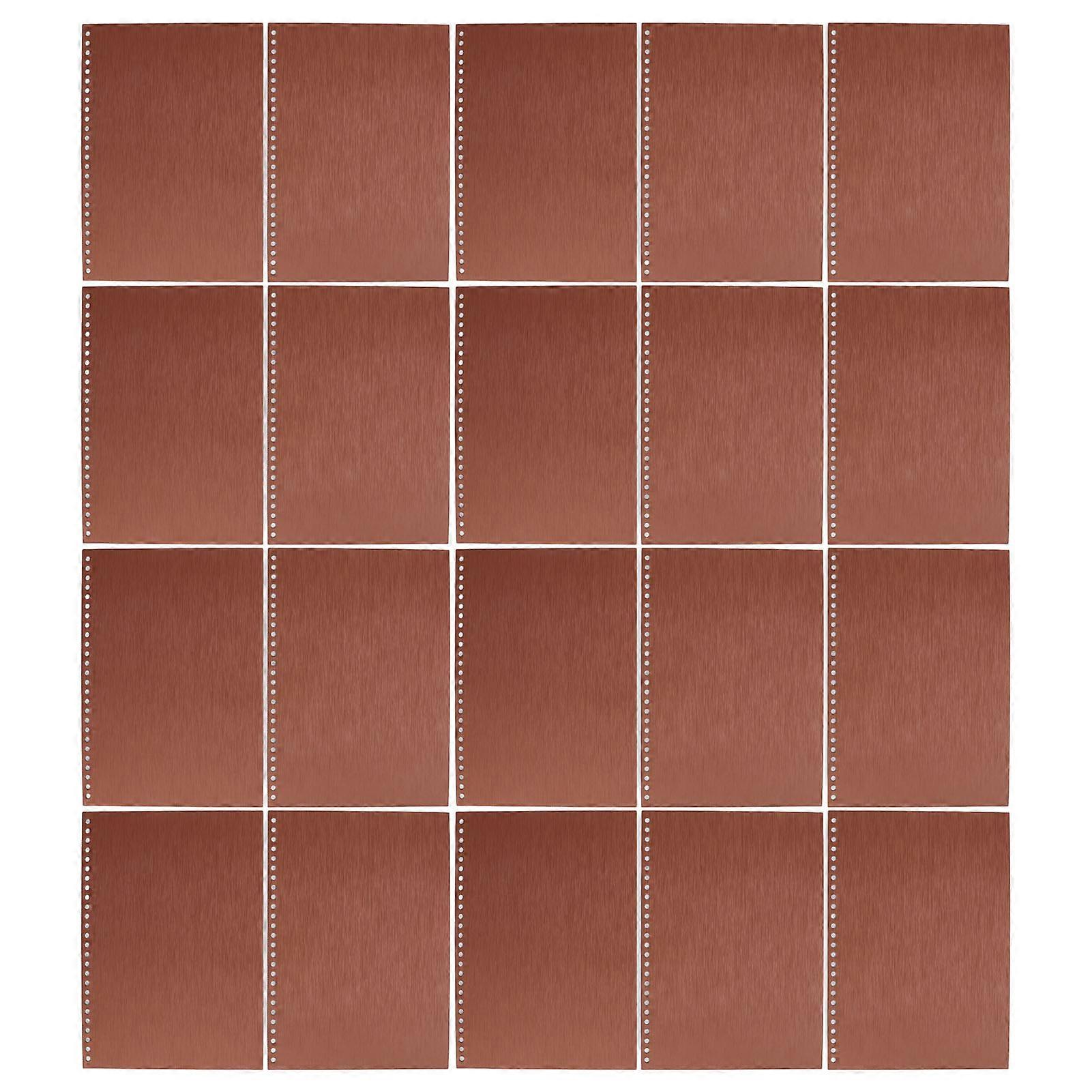 20Pcs Binding Cover Thickened PP Plastic Hard Waterproof B5 26 Holes Paper Covers for Reports and Presentations Coffee NO.4637