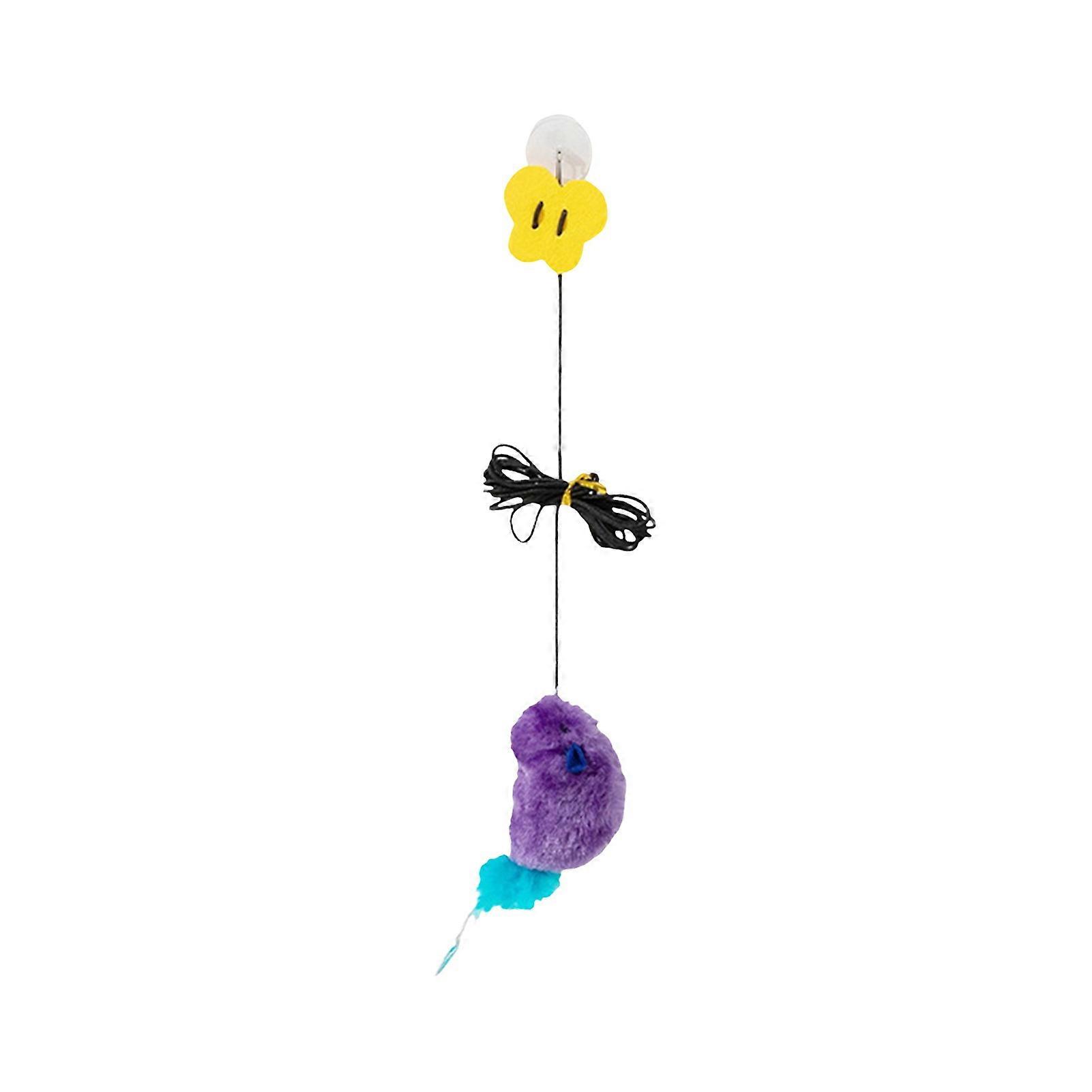 Interactive Cat Toy Self-Playing Hanging Mouse Teaser Stick Safe Easy Install Long Elastic Rope Fun Mouse Cat Toy for Indoor Cats