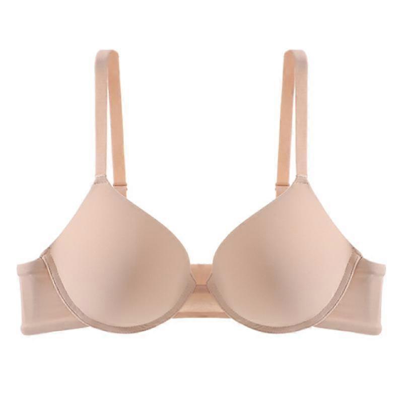 XIANRENGE Push Up Bra Sexy Deep V Plunge Add 2 Cups Bras Underwire T-Shirt Bra Multiway, Nude