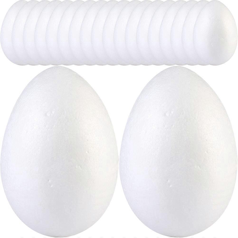 20Pcs Easter DIY Eggs Hand-made Foam Eggs Painting Eggs Easter Party Decor Supplies