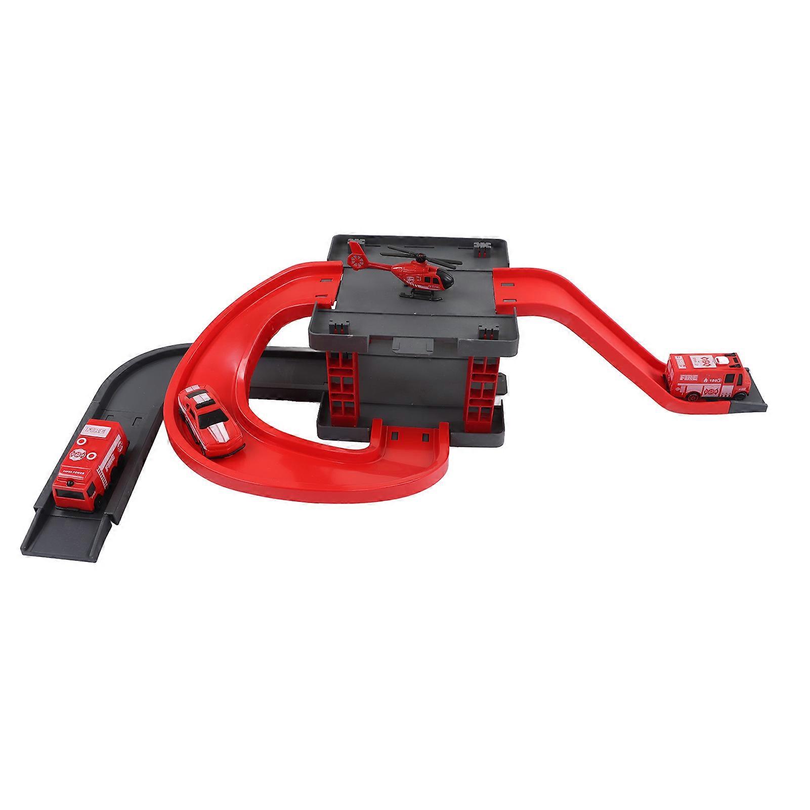 Track Parking Toys Double Guide Rails Early Education Colorful Diy Assemble Race Track Parking Toy Type 1