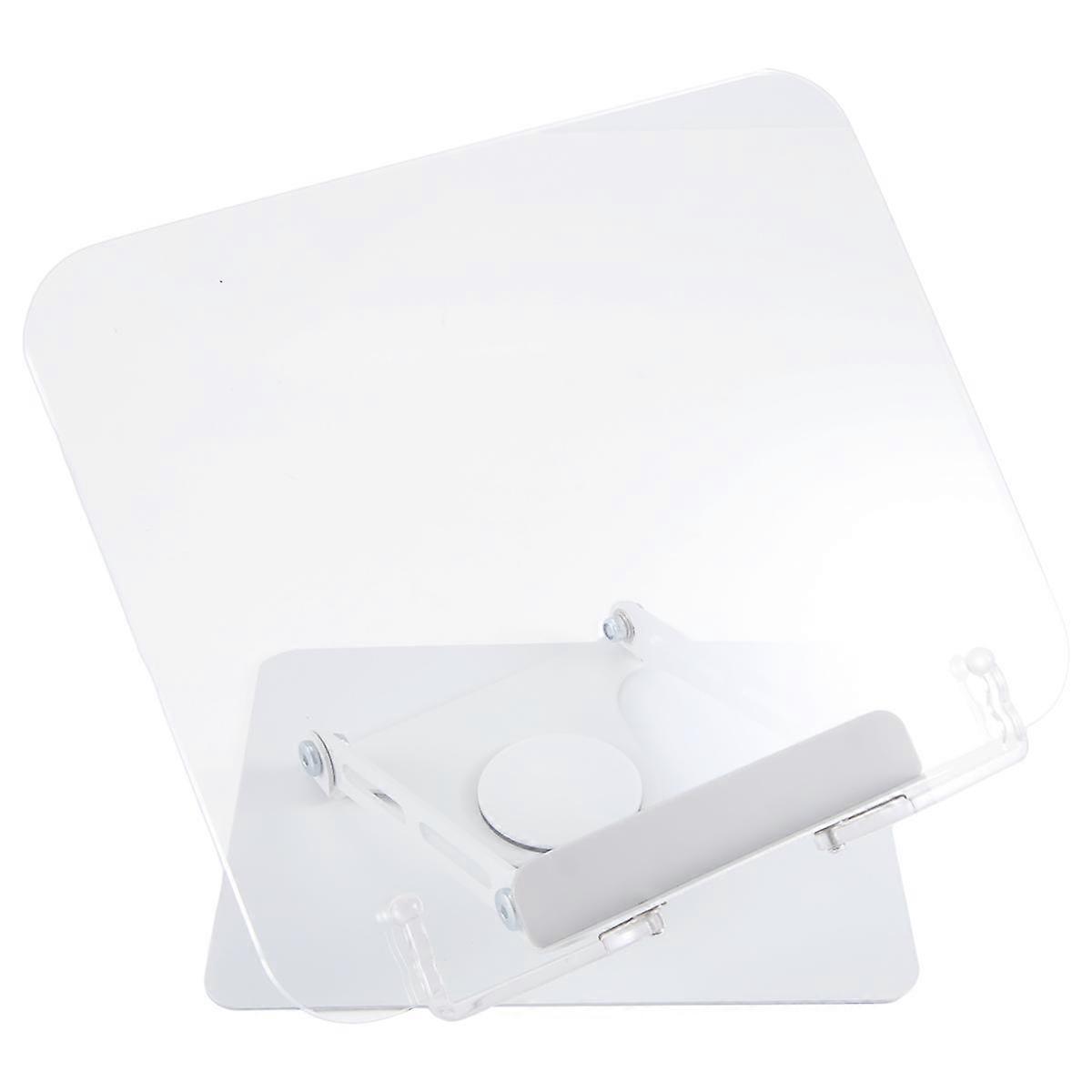 Book Stand for Reading, Adjustable Book Holder with 360 Swivel Base & Page Clips, Foldable Stand f