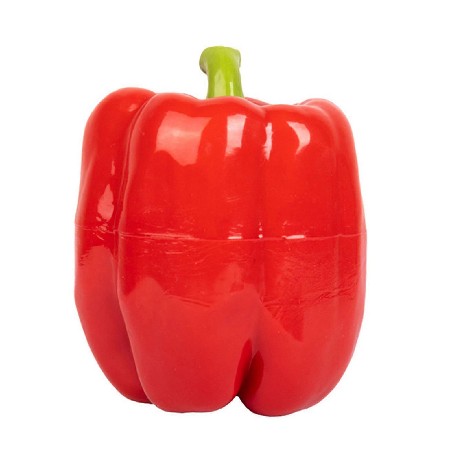 Pet Chew Toy Built-in Squeaker Flexible Simulation Colorful Pepper Toy Sports Training TPR Small Large Dogs Squeak Interactive Toy Pet Supplies