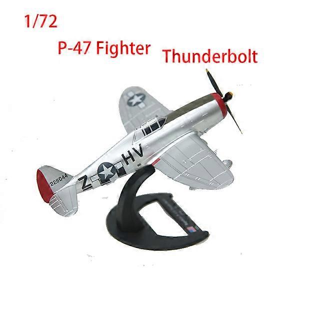 Diecast Airplane Model 1:72 Scale P-47 Fighter Thunderbolt Aircraft Toys Boys F World War IIPlane Adult Collection Statc Display