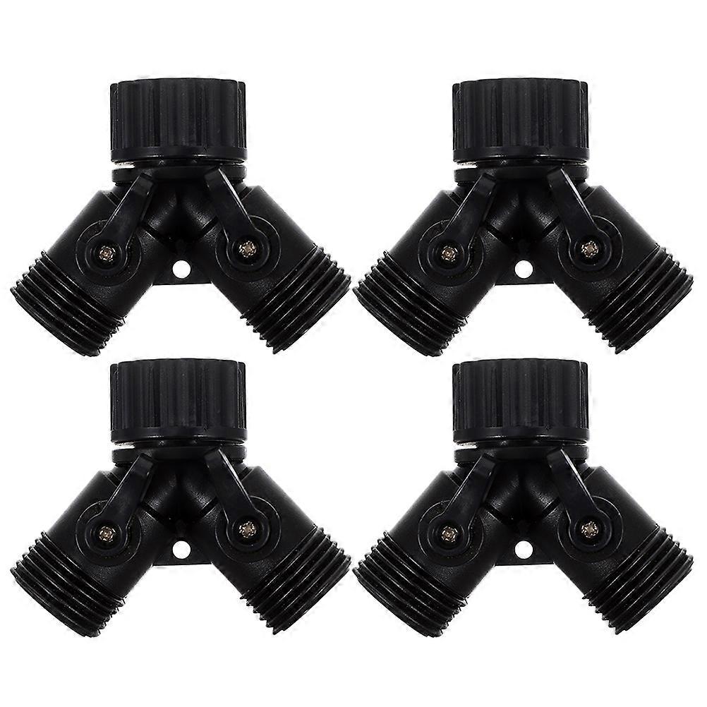 4pcs Adjustable Hose Splitter Replacement Garden Hose Splitter Y Type Hose Adapter(EU Standard)