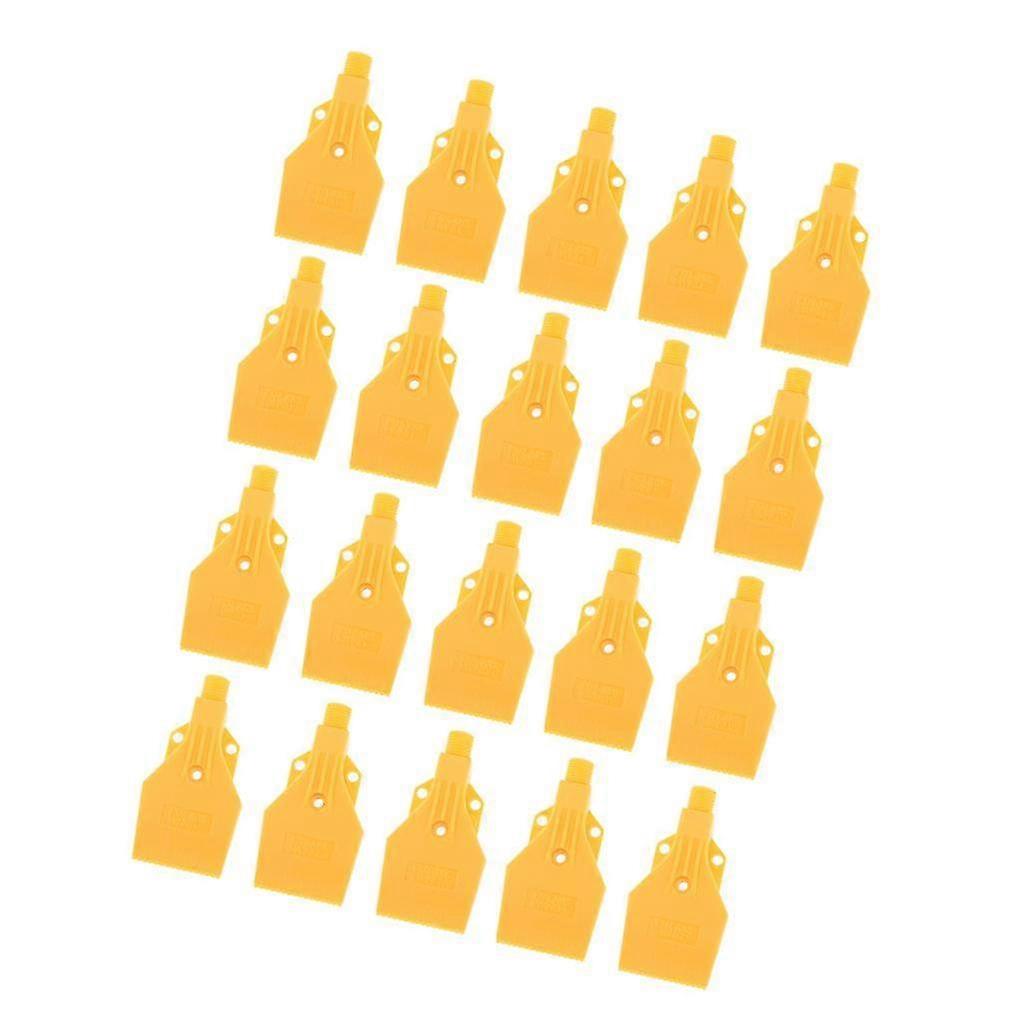 20xフラットウィンドジェットエアブロワーエアノズルスプレー3ホール1/4 "Bsptイエロー