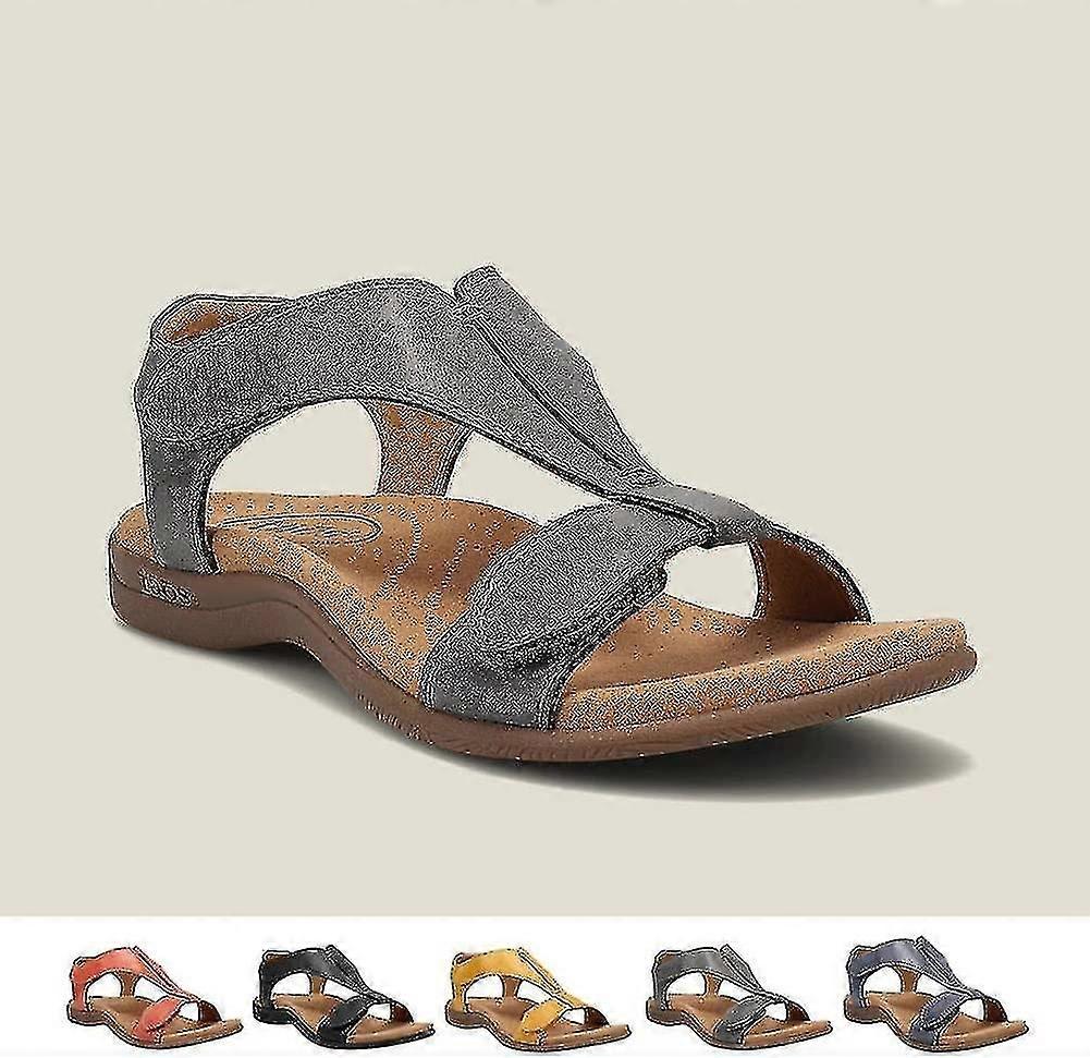 Naisten mukavat ortopediset sandaalit, ortopediset sandaalit, Flat Beach Casual Sandaalit-A