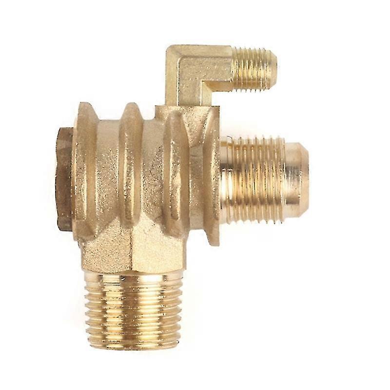 Air Compressor 3-Port Brass Check Valve Connector Tool 3 Way Metal Valves-Good