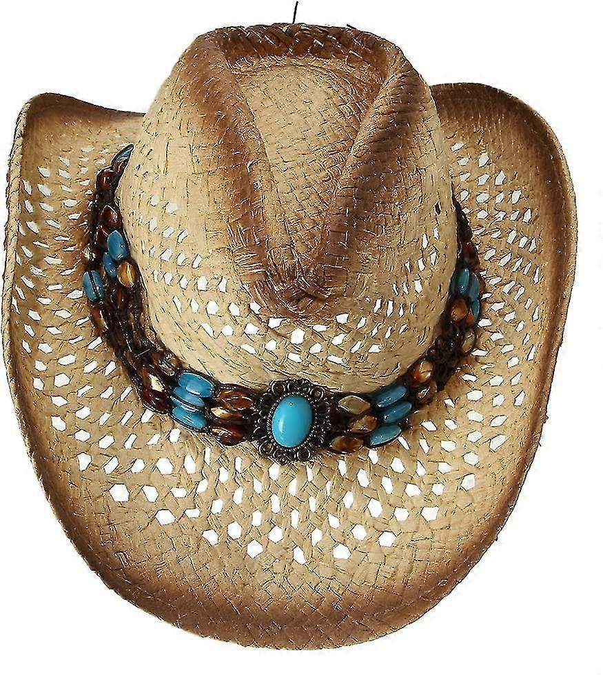 Frauen Stroh Panama Hut Stroh Cowboy Hut Strand Sonnenhut Wide Krim Stroh Roll Up Hut