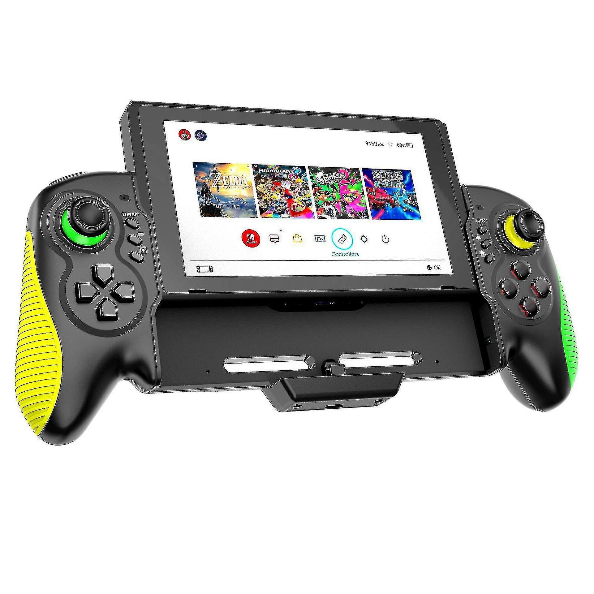 Game Console Controller Grip With Crystal Action Buttons For Switch Gamepad