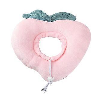 kreativ fersken formet krage for katt, søt katt hodeplagg, pet katt cosplay makeup cap, kjæledyr tegneserie (1 stk rosa)