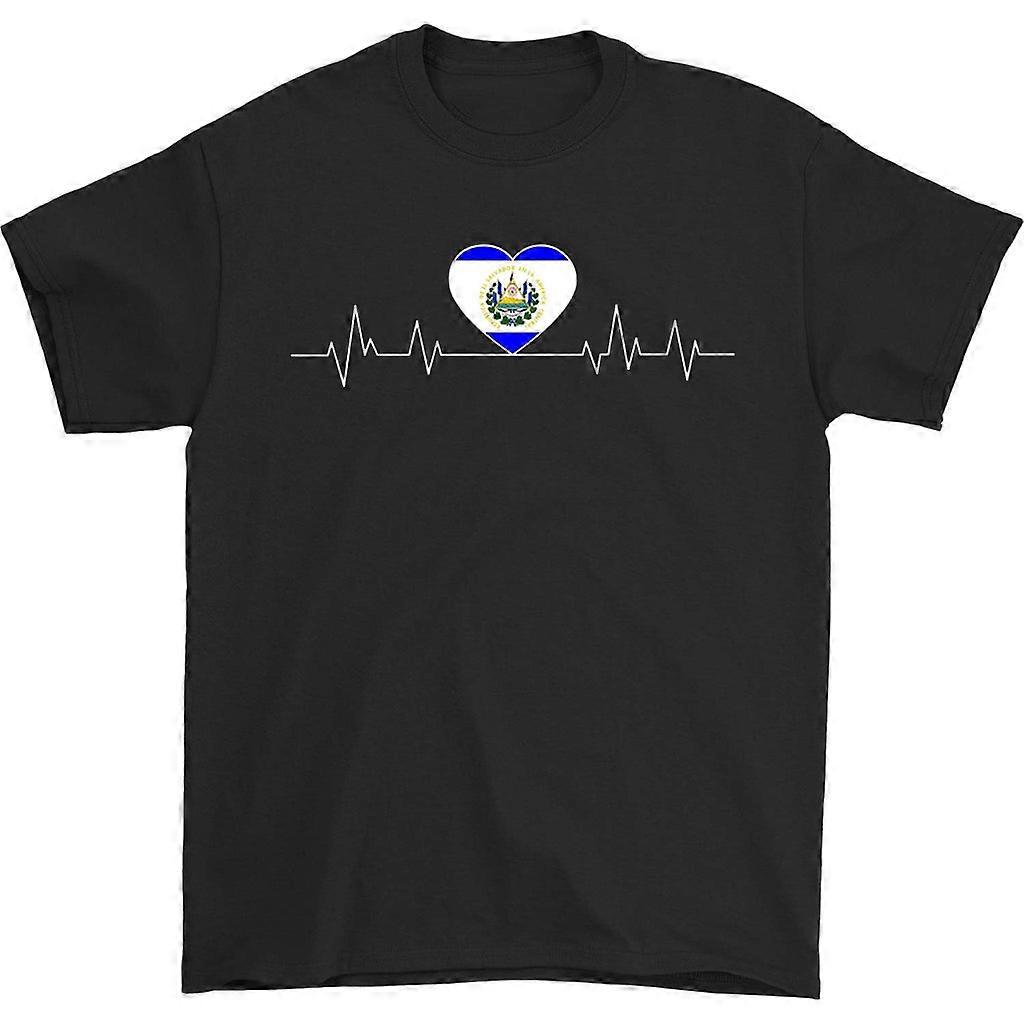El Salvador Flag Heartbeat Tričko