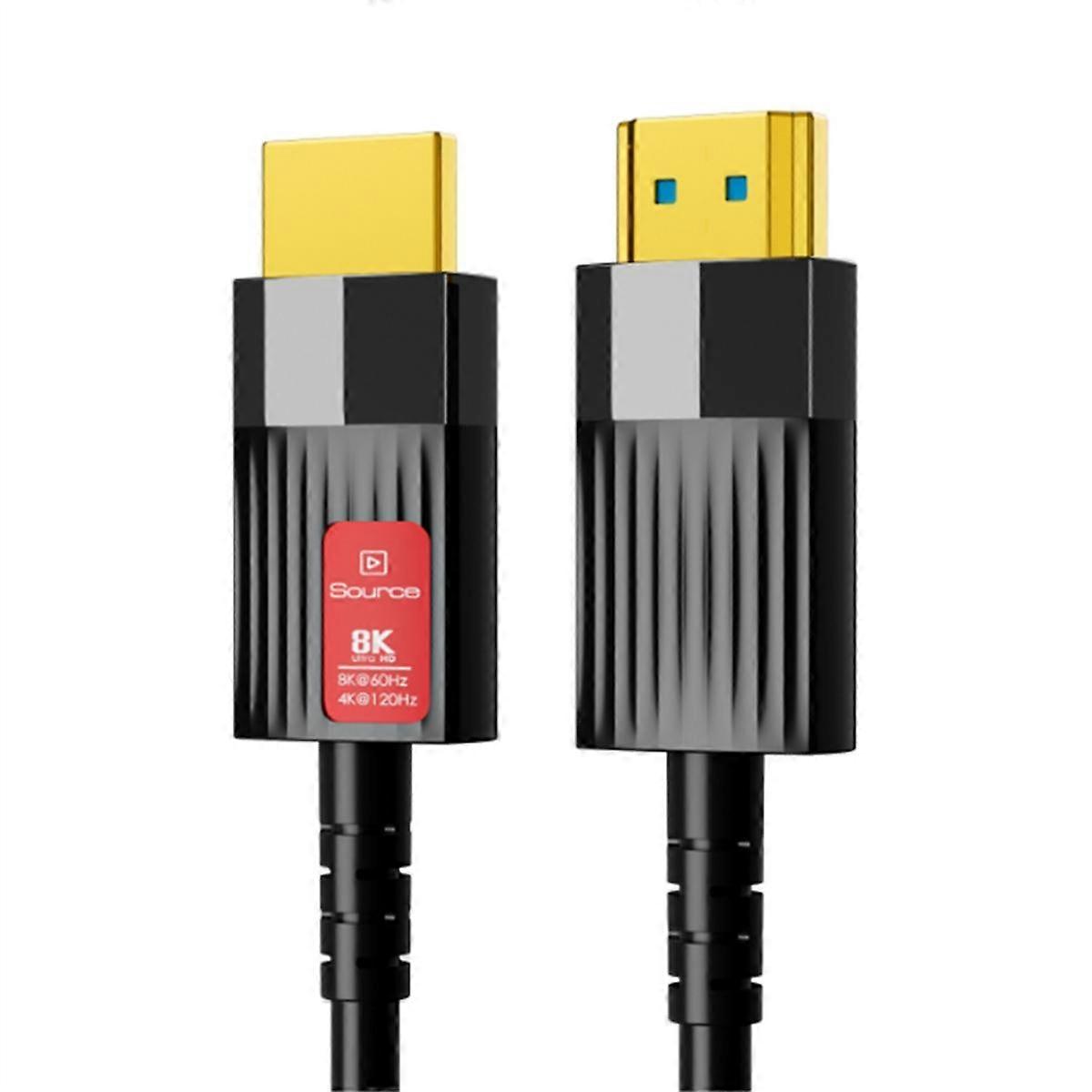 8K -Compitable 2.1 καλώδιο οπτικών ινών 8K 60Hz 4K 120Hz εξαιρετικά υψηλής ταχύτητας 48Gbps HDR EARC HDCP οπτικό