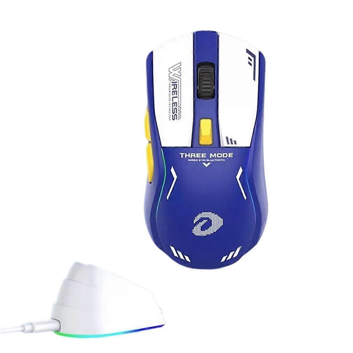 A950 Mouse Tri-Mode Bluetooth Wireless 2.4G Wireless Bluetooth E-Sports Gaming Mouse Blue and Whit