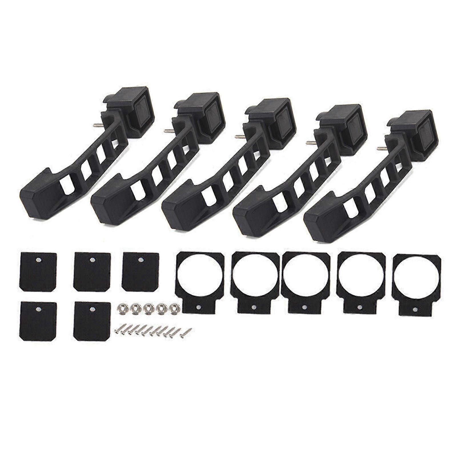 تناسب 07-18 جيب رانجلر JK 4 باب 5 قطع مقبض باب أسود ، مقبض الباب الخلفي FT