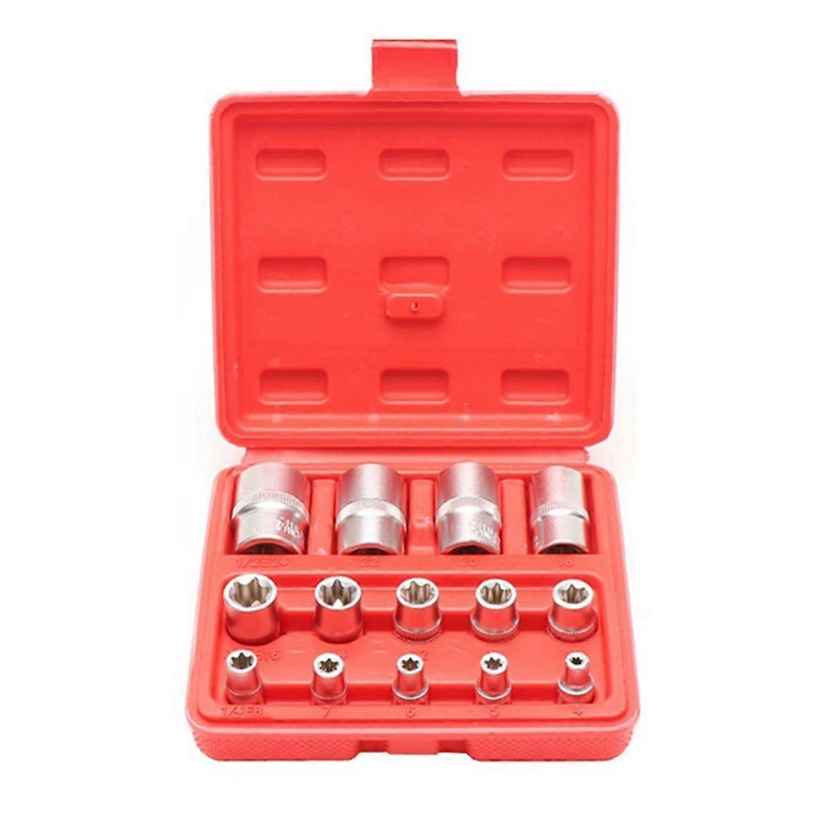 14Pcs E-Type Sleeve Combination /6-Angle Sleeve/Blow Molding Box Set Tool/Special Maintenance Tool