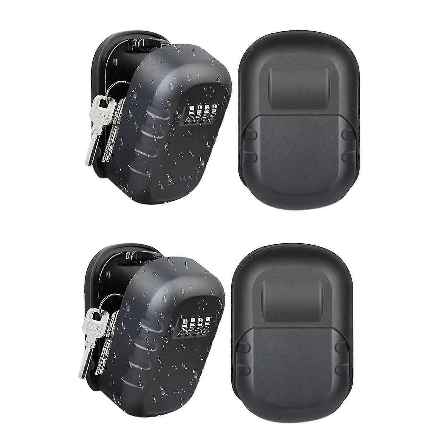 2x Key Box Mount 4 Digit Combinat Key Stora Box, Lar Se