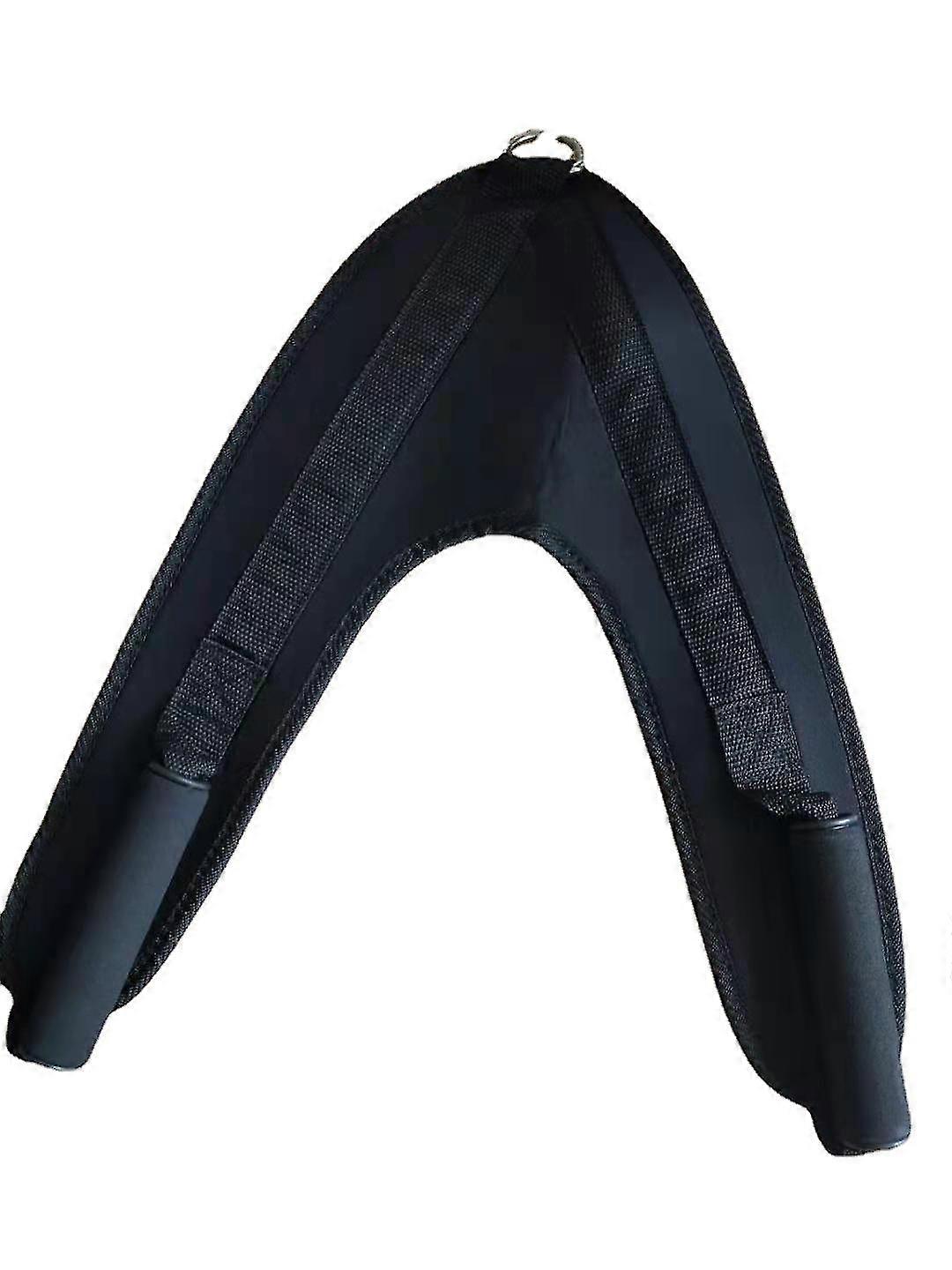 Fitness Abdominal Crunch Straps Exercise Pulling Harness Shoulder 1pcs-black