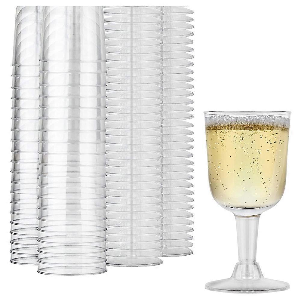 Clear Plastic Wine Glass Recyclable - Shatterproof Wine Goblet, 40Pcs
