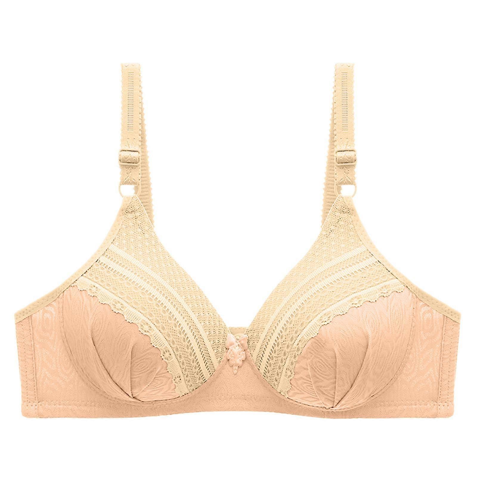 Women Bra No Rims Lace Comfortable Breathable Anti-exhaust Base Top Solid Underwear