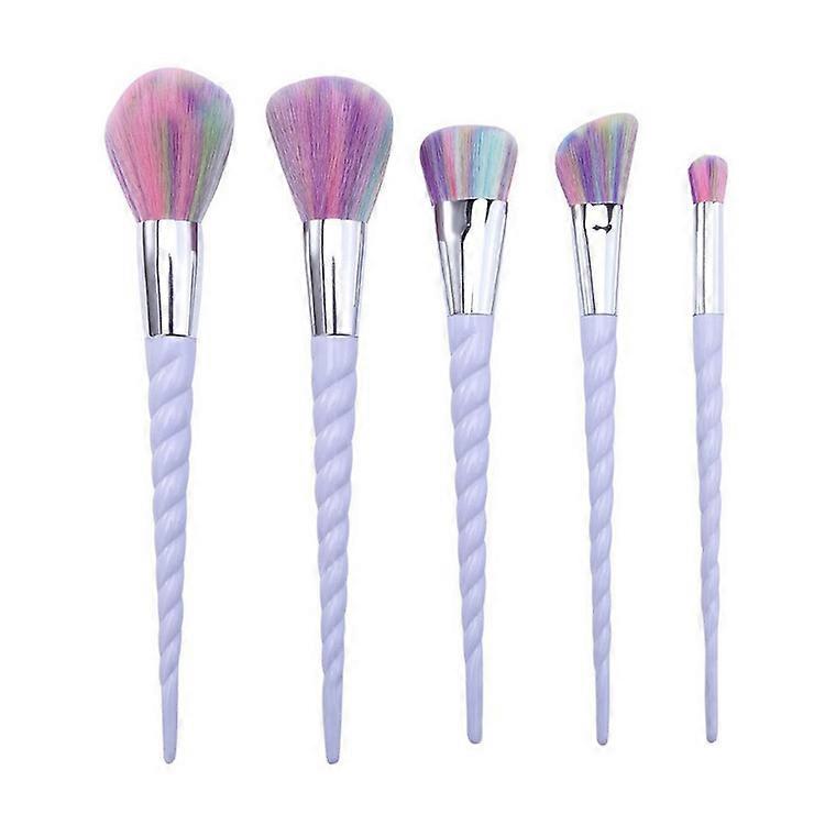 5 makeup brushes - multi-color