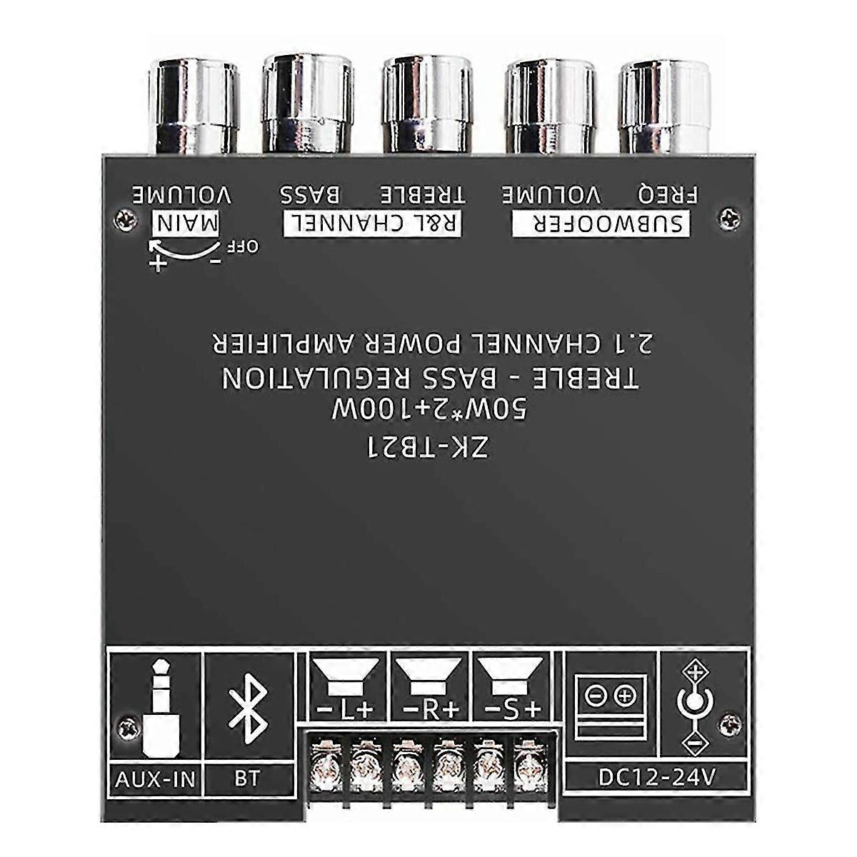 Zk-tb21 Bluetooth 5.0 Subwoofer Ενισχυτής Πλακέτα 50wx2+100w 2.1 Κανάλι Power Audio Stereo Amplifier Board Ενισχυτής μπάσων