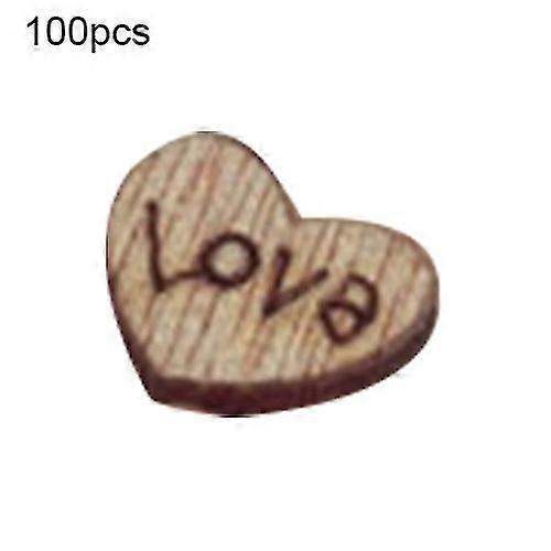 Romantic 100 Pcs Wooden Table Scatter Decor