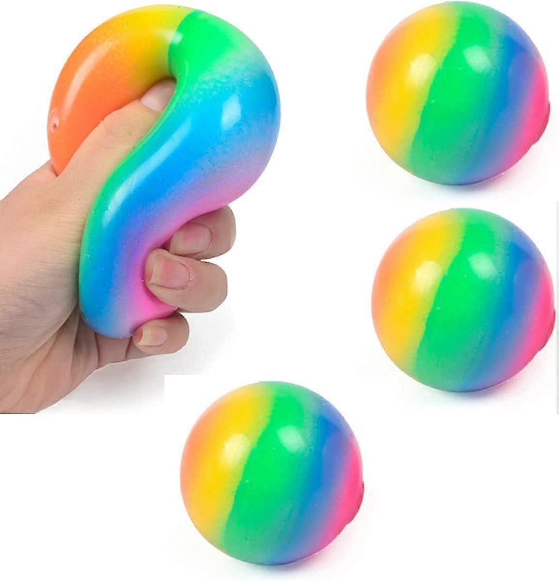 x Colourful squeezy stress balls fidget toy satisfying