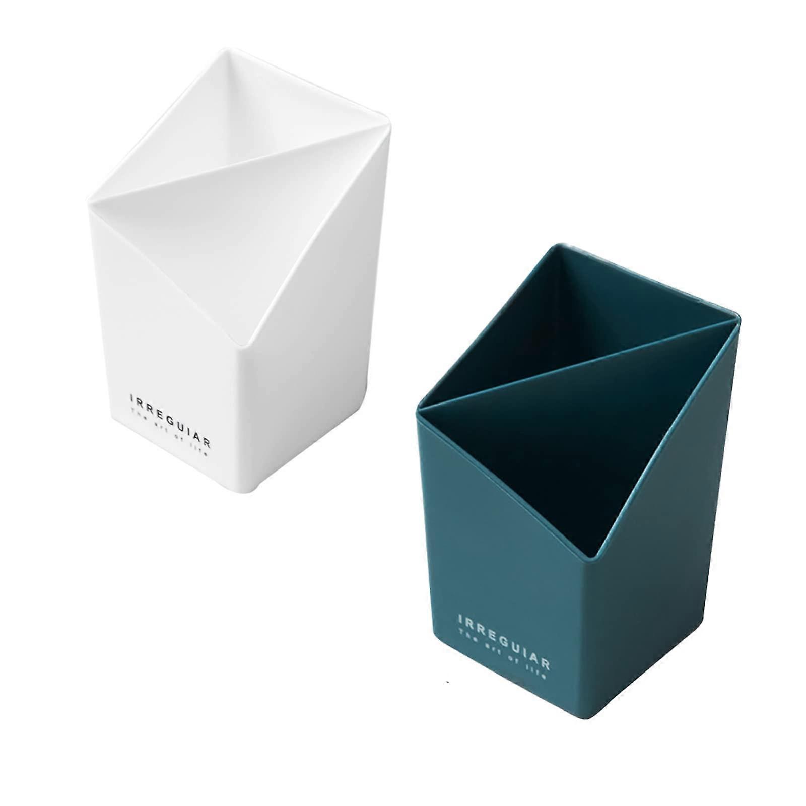 2 قطعة حامل القلم متعدد الوظائف وعاء قلم رصاص دائم حاوية القلم لمكتب الغرور مكتب المدرسة