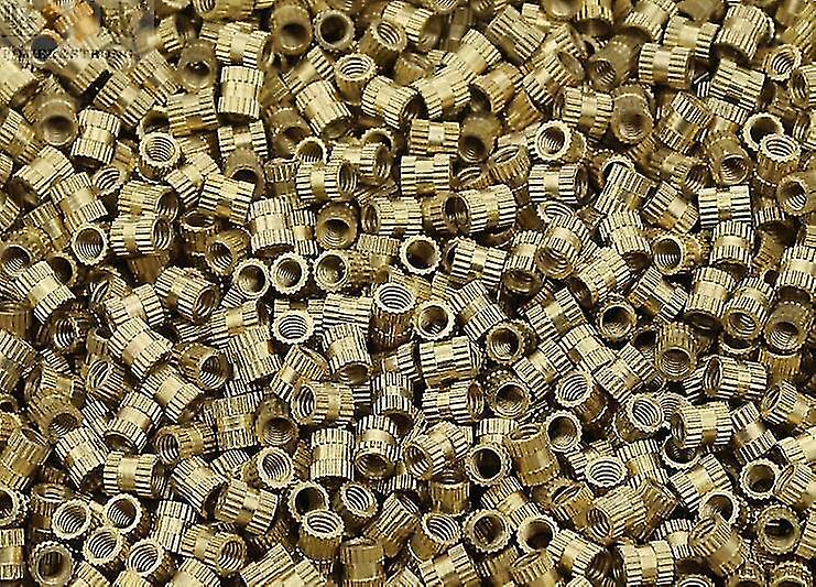 Nuts Bolts 100pcs M2 /m2.5 /m3 Copper Inserts Double Pass Knurl Nuts