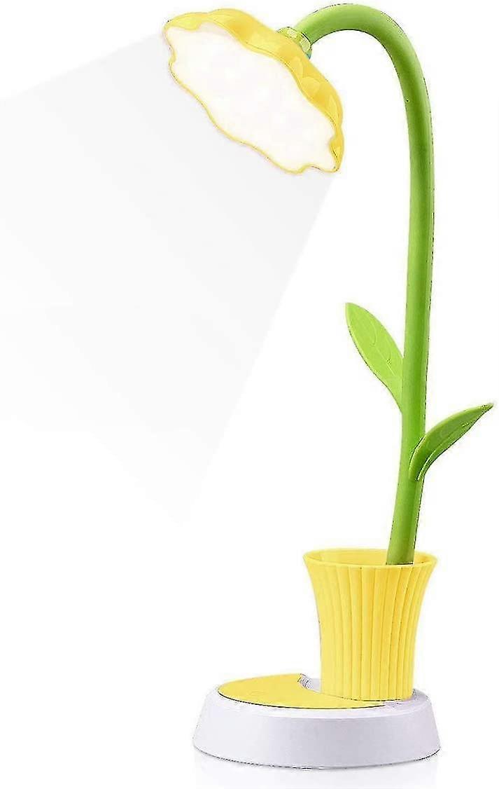 Child Bedside Lamp, Creative Led Rechargeable Desk Lamp Eye Protection Touch Sensor Table Lamp Dimmable Bedside