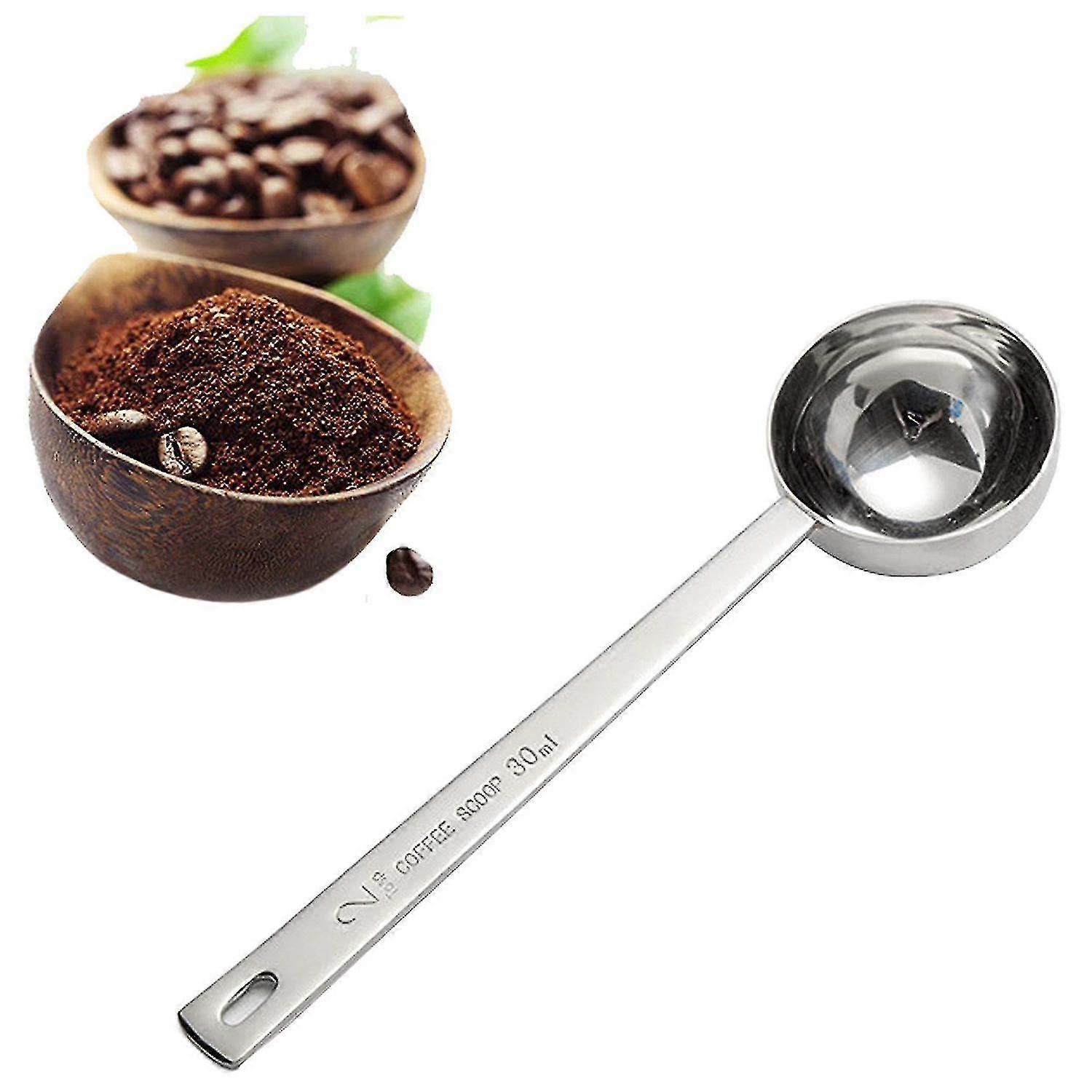 Stainless Steel Coffee Scoop, 2 Tablespoon Measuring Spoon Coffee Scoop, 30ml Metal Long Handled Sp (haoyi