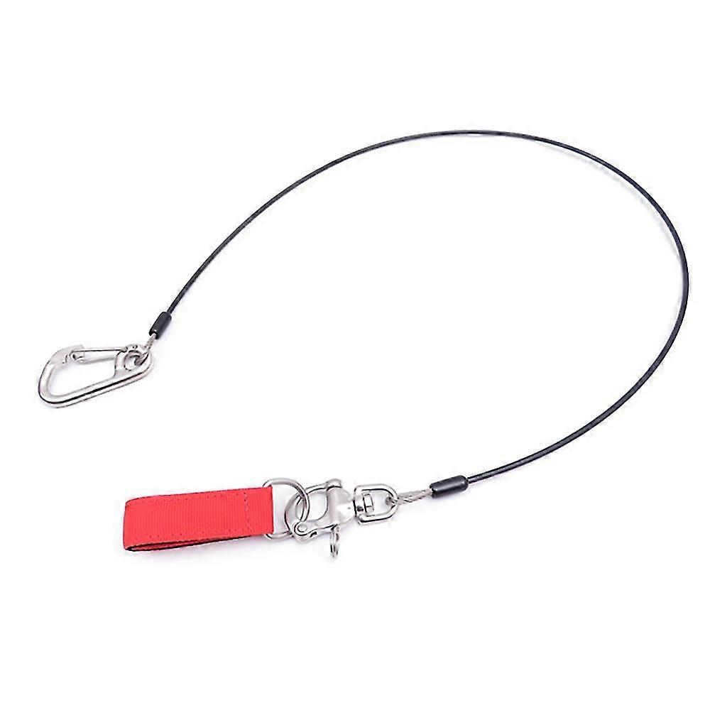 Freediving Lanyard Leash With Scuba Diver Wristband Strap Freediving Safety Rope For Freediving Scuba Dive A