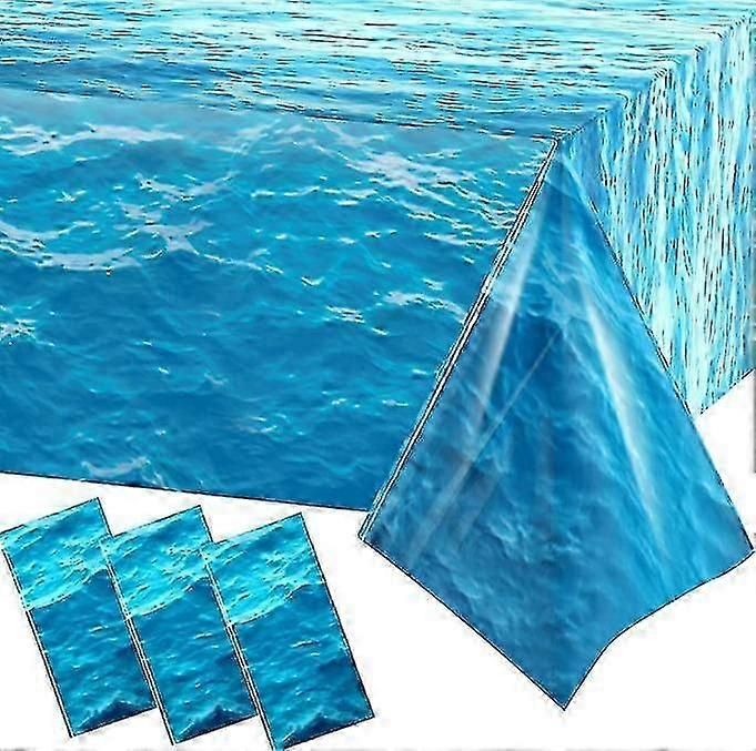 Plastic Tablecloth 137*274cm Ocean Party Table Cover