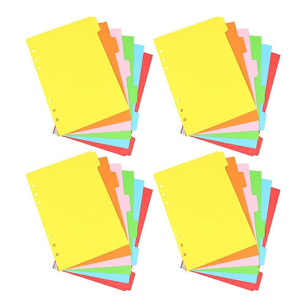 24Pcs Binder Dividers Colored Page Markers School Binder Organizers Classification Tabs