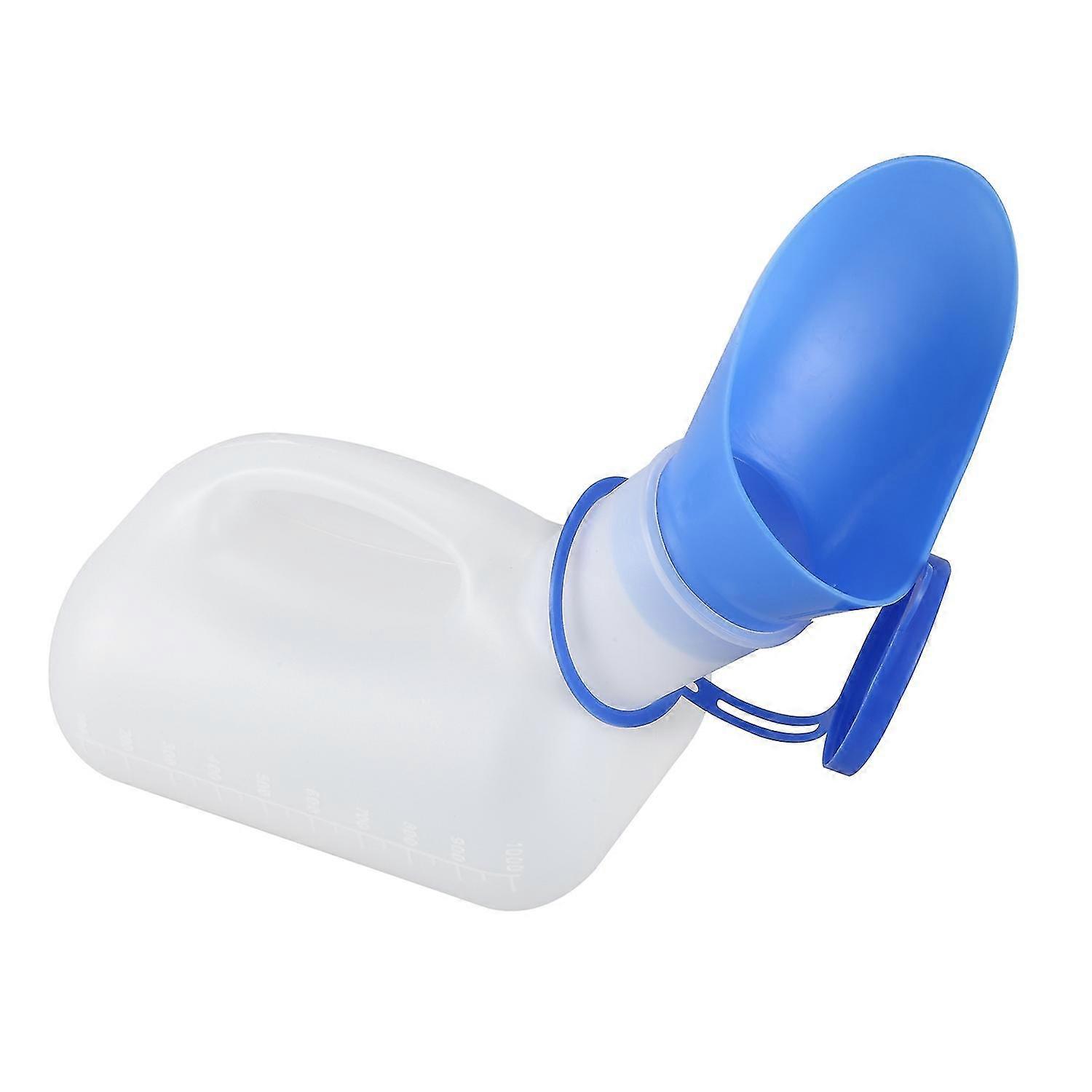 Bouteille d’urine portable Bouteille d’urine 1000ml pour hommes femmes voyage et camping blanc et bleu