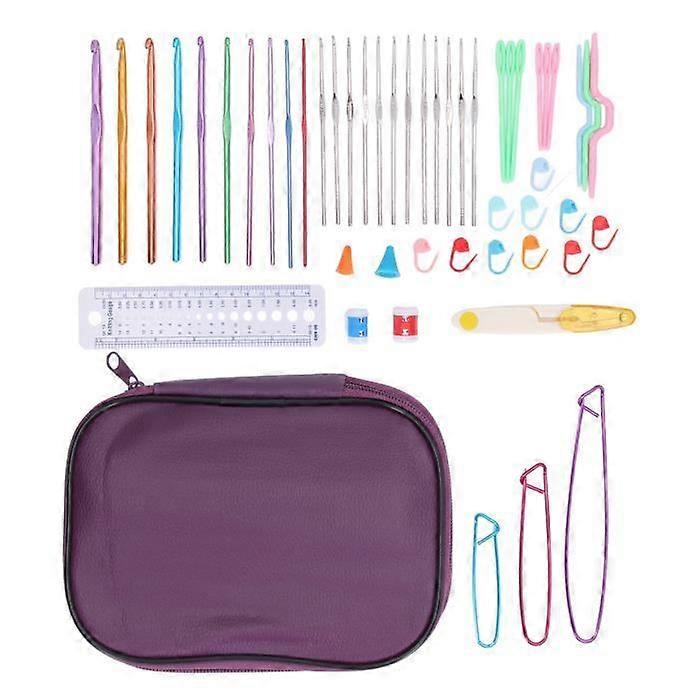 Knitting Crochet Hooks Set with 22 Hook Markers Loop Scissors Crochet Needles Haberdashery Knitting
