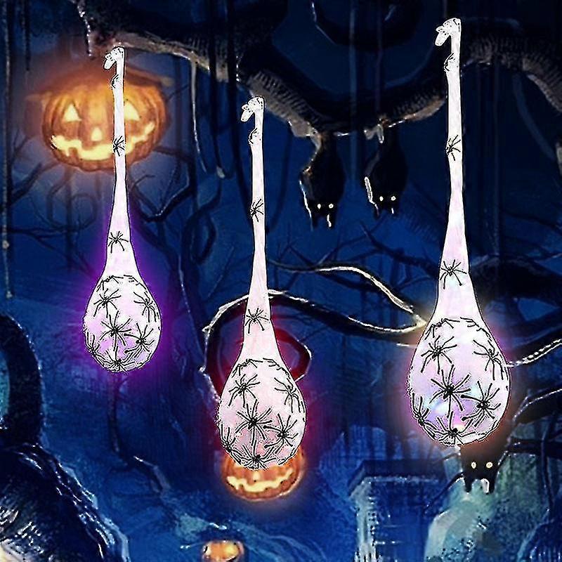 Hanging Cobweb lamp Halloween Hanging Glowing Spider Web Ornament, Spider Web Egg Ornament