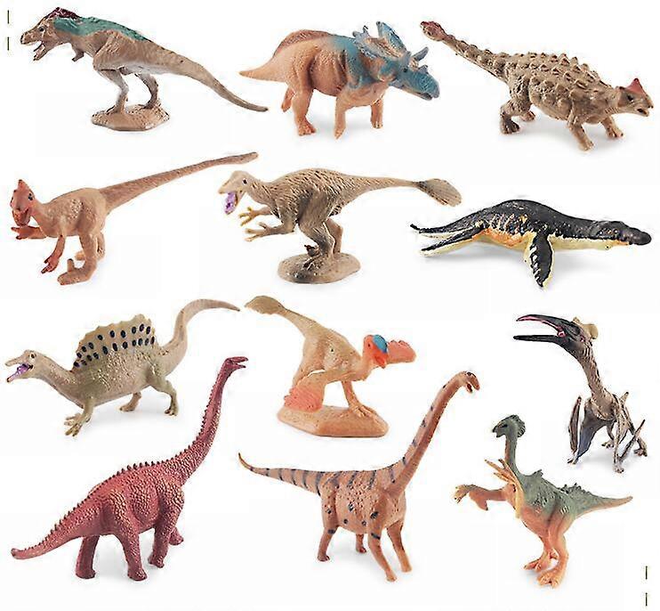 12Pcs Mini Jurassic Dinosaurs Figure Set Mapusaurus Pliosaurus ...